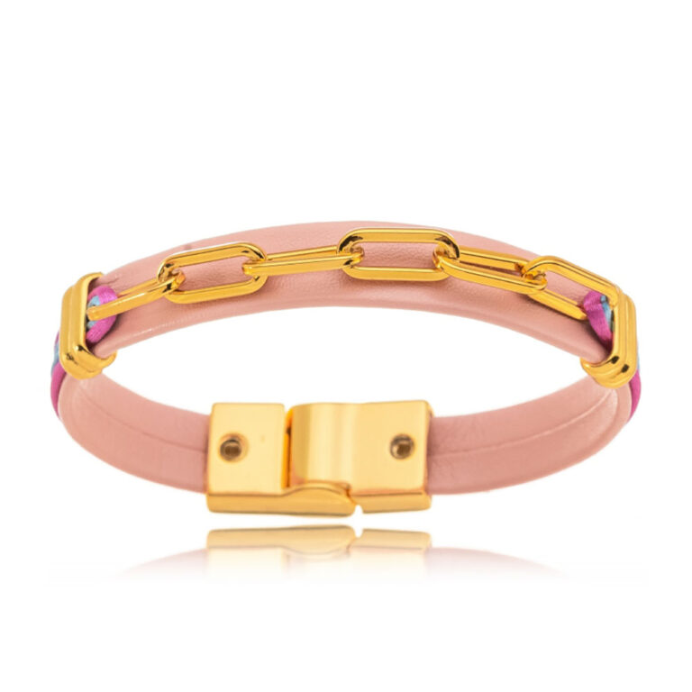 Pulseira Elos Rosê Color Gazin Banhado a Ouro 18K 00015325